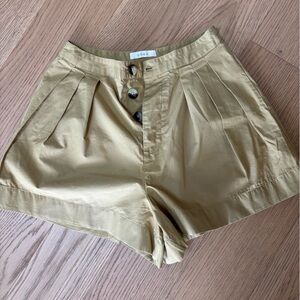 Doen High Waist Shorts in Tan